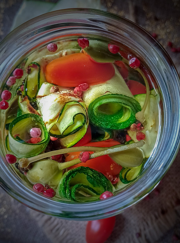 Courgettes en antipasti
