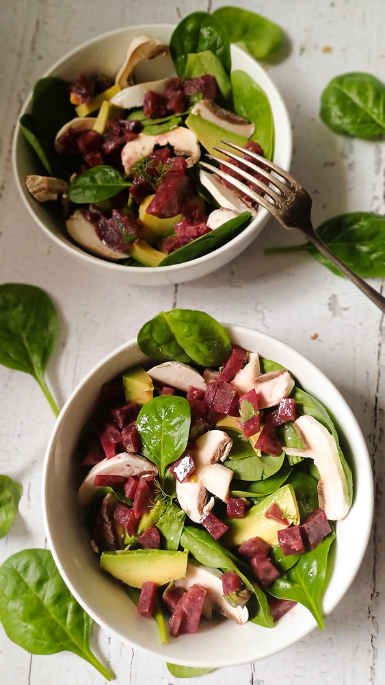Salade de pousses d’épinards vitaminée 