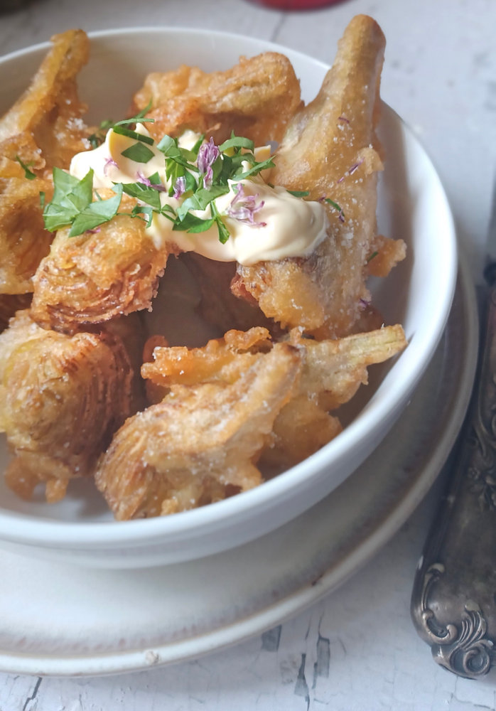  Tempura d'Artichauts au Zeste de Citron – Croustillant Gourmand