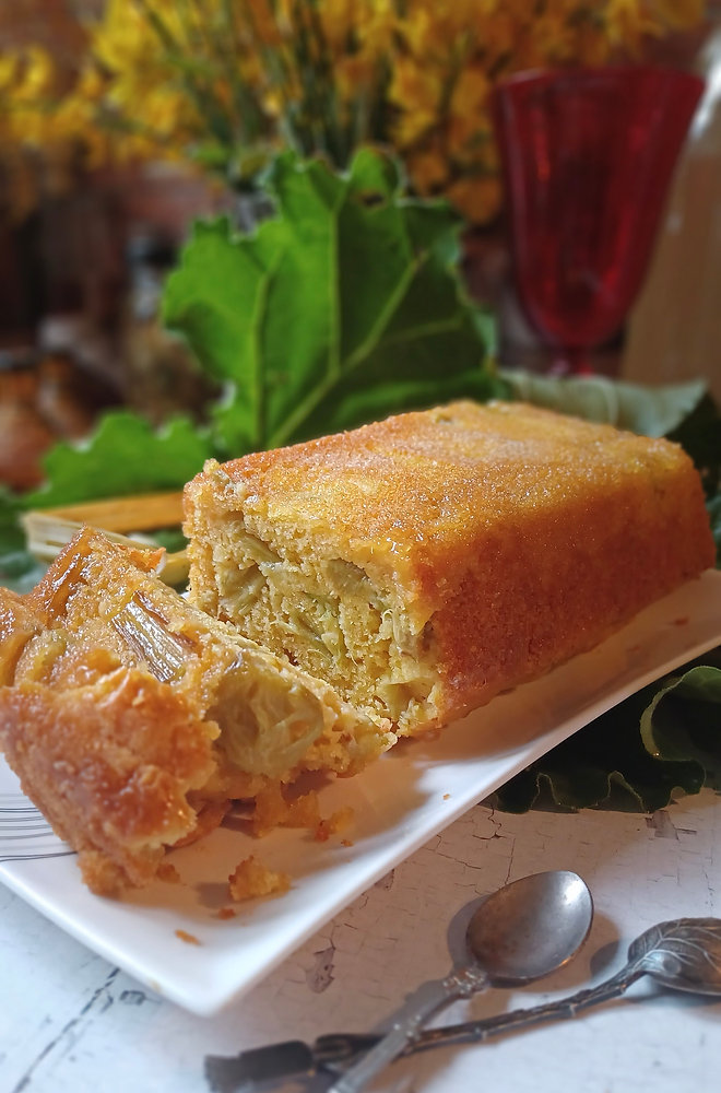 Cake à la rhubarbe du jardin : un dessert réconfortant aux saveurs d’antan 