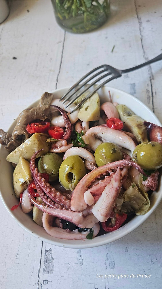  Insalata di Calamari e Carciofi  : la salade italienne aux saveurs marines