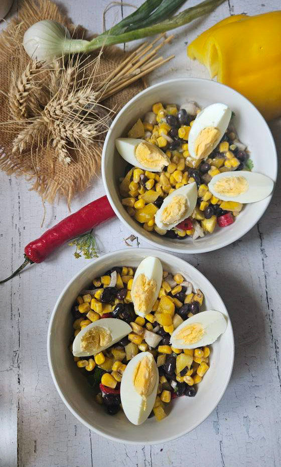️ Salade Mexicaine aux Œufs – Fraîcheur, Couleurs et Peps !