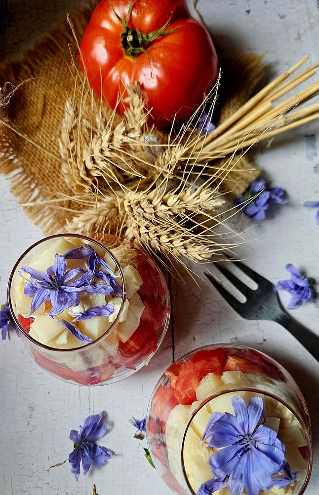 Salade tricolore du 14 juillet  – Verrines bucoliques aux couleurs de la fête ⬜