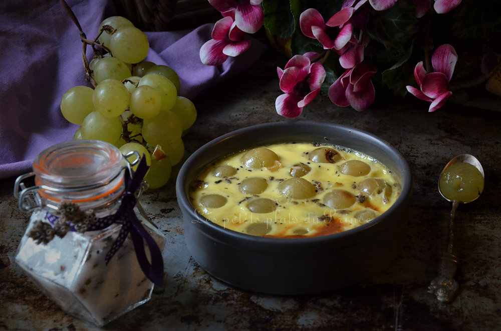  Petits gratins d'automne au raisin blanc et sucre à la lavande