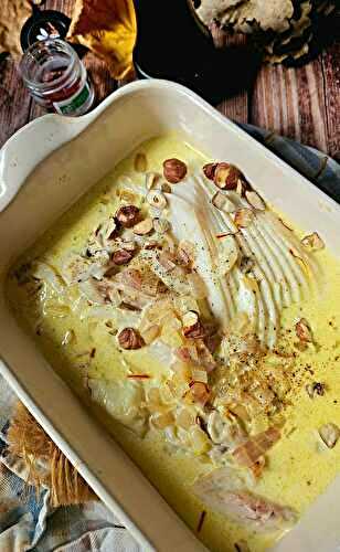 Aile de raie à la crème safranée : une recette dorée aux parfums d’automne