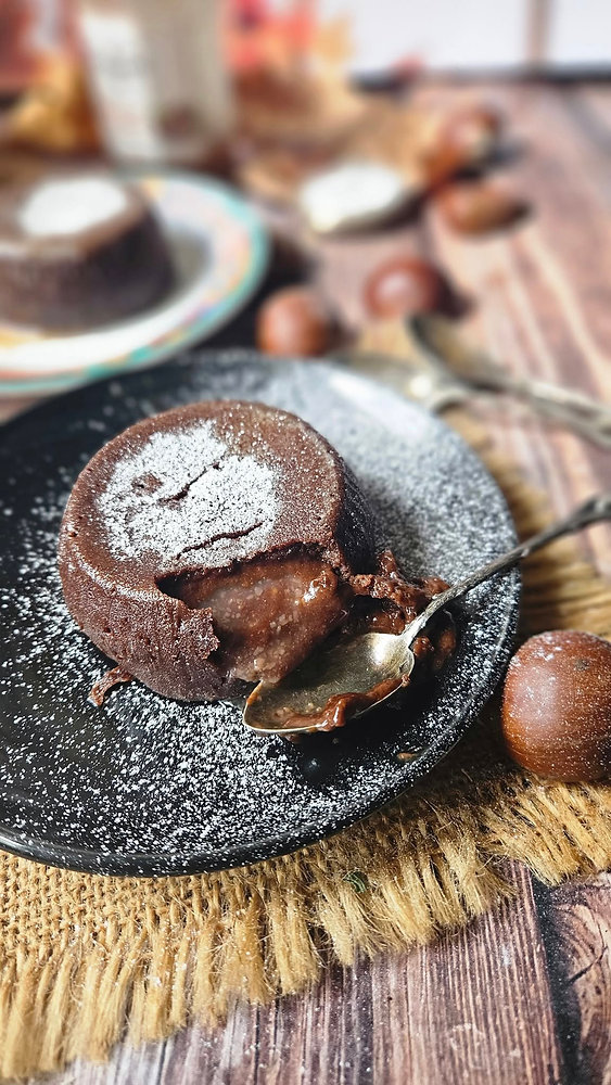 Gâteau très coulant au chocolat et crème de marron  