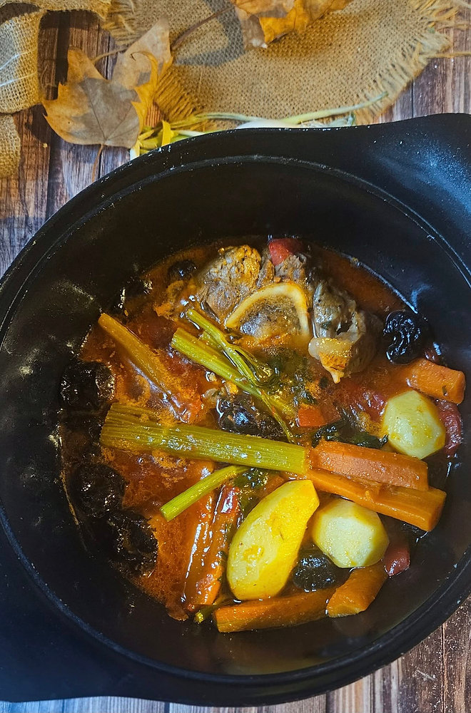 ️ Osso Buco sucré-salé aux carottes et pruneaux : une variation gourmande du classique milanais