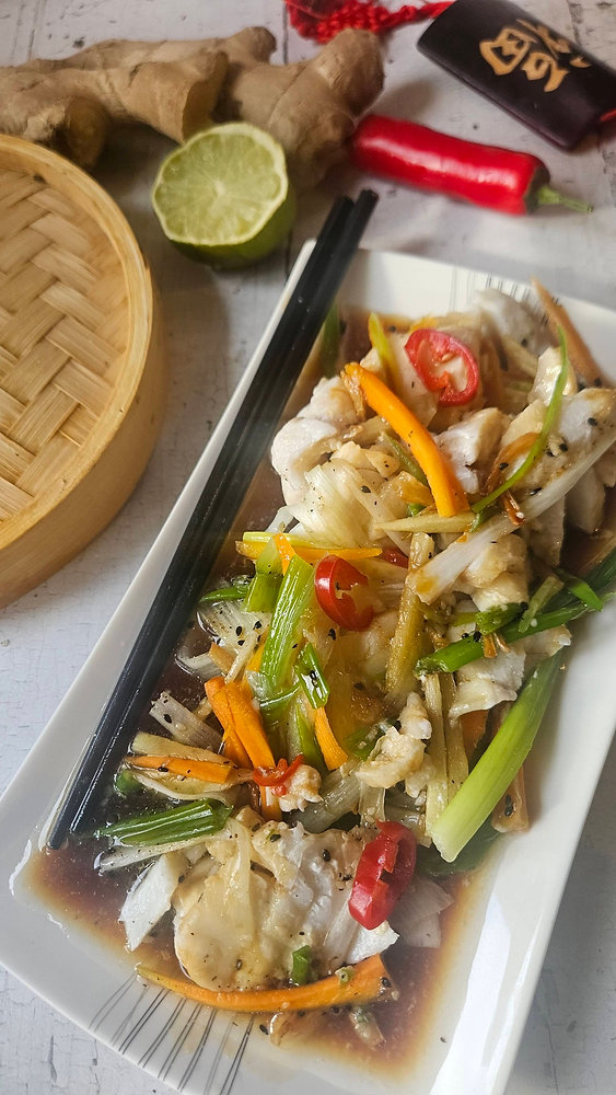  Poisson à la vapeur à la chinoise (Chinese Steamed Fish)