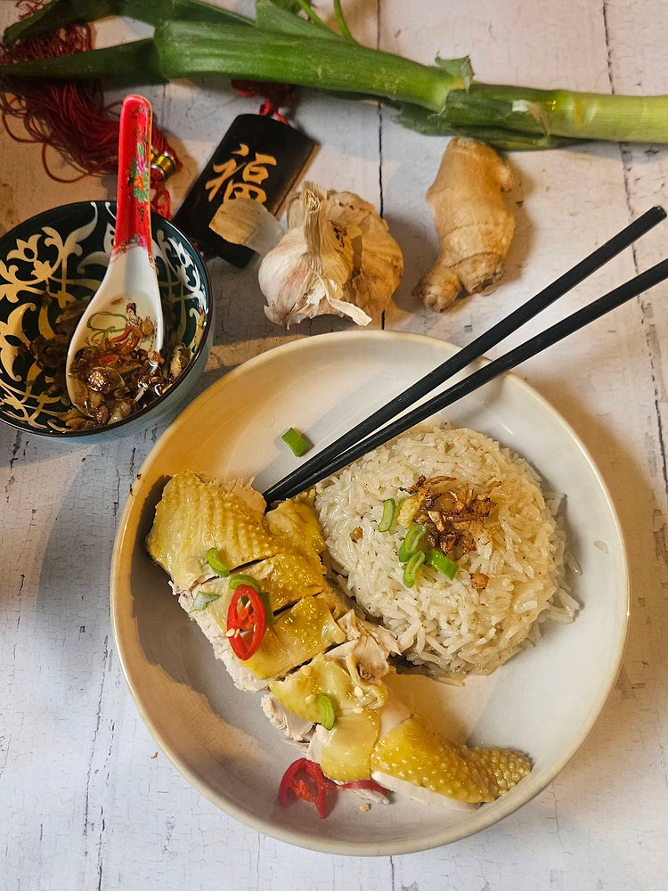  Poulet Hainan (Hainanese chicken rice) – Le poulet star du Nouvel An chinois