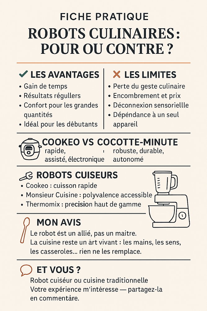 Robots culinaires : pour ou contre ? Réflexions d’une cuisinière qui aime autant ses mains que ses outils