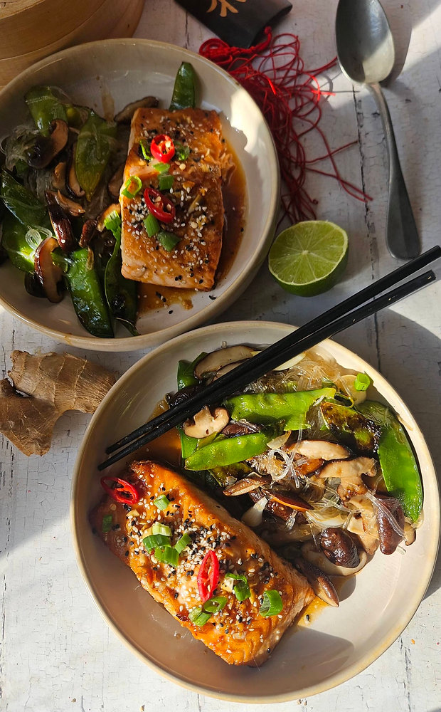  Saumon laqué au wok (Asian Glazed Salmon)