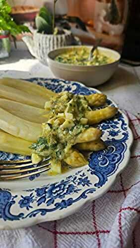 Asperges blanches des Landes sauce gribiche