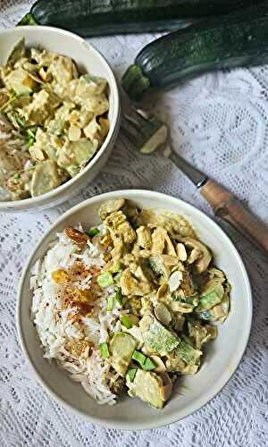 Curry Doux de Courgettes et Poulet au Lait de Coco