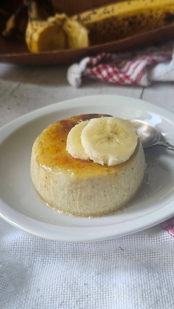 Flan banane–coco individuel