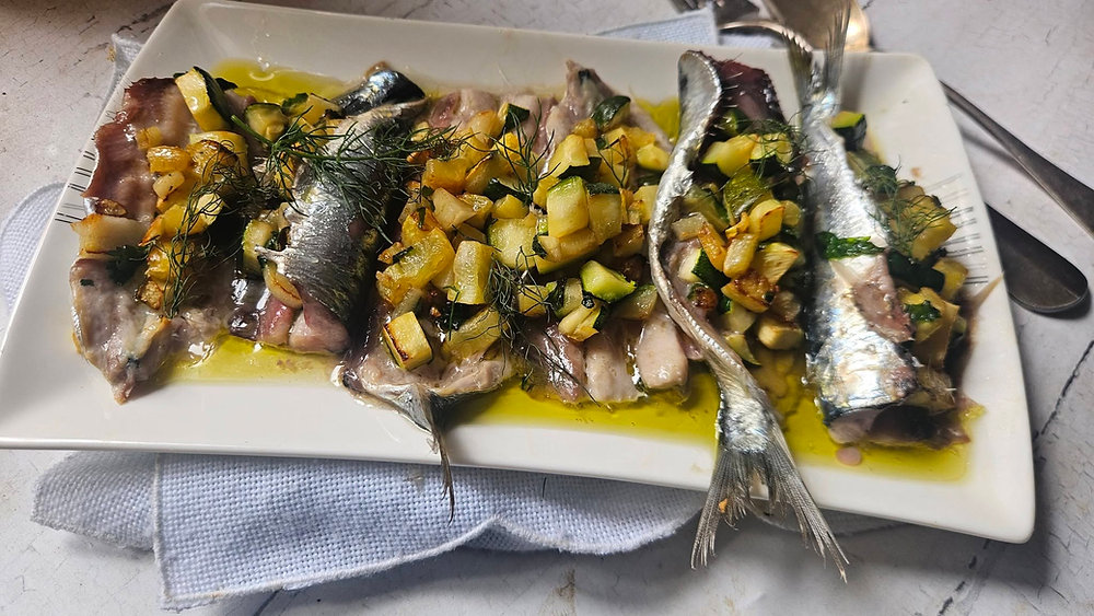 Sardines farcies à la courgette & fenouil sauvage