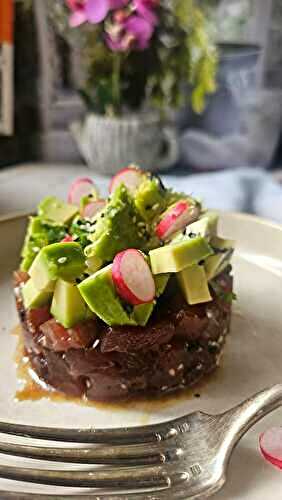 Tartare de thon rouge, avocat & radis rose