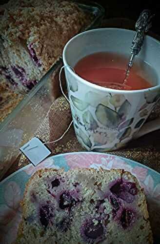 Cake aux myrtilles & streusel croquant