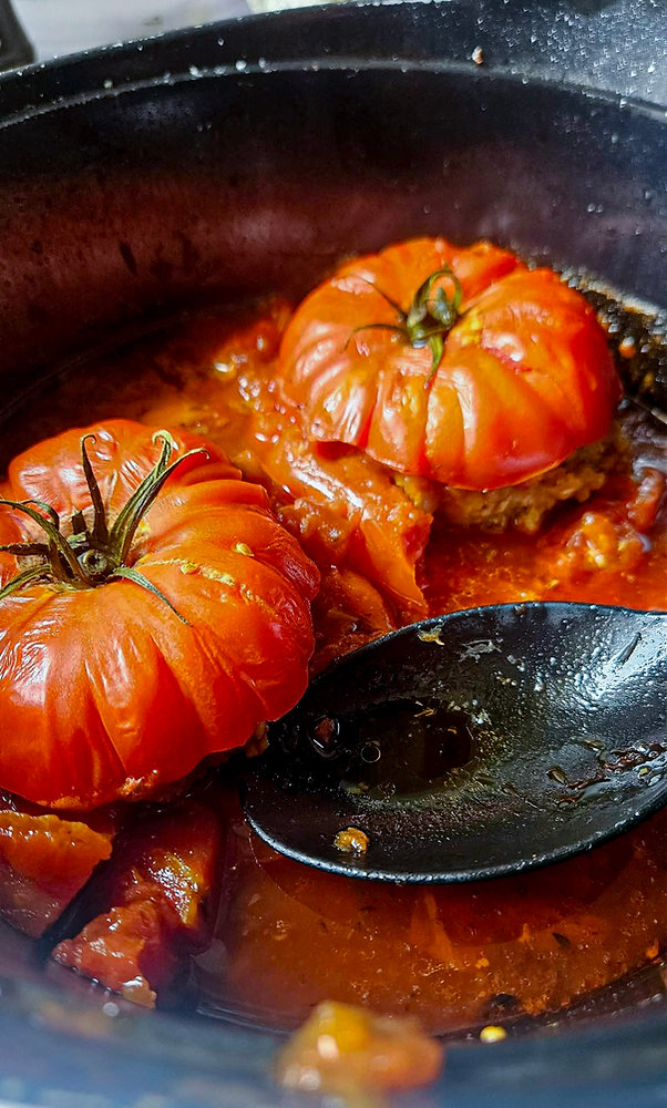  Tomates farcies en cocotte (sans four, spécial été & grosses tomates)