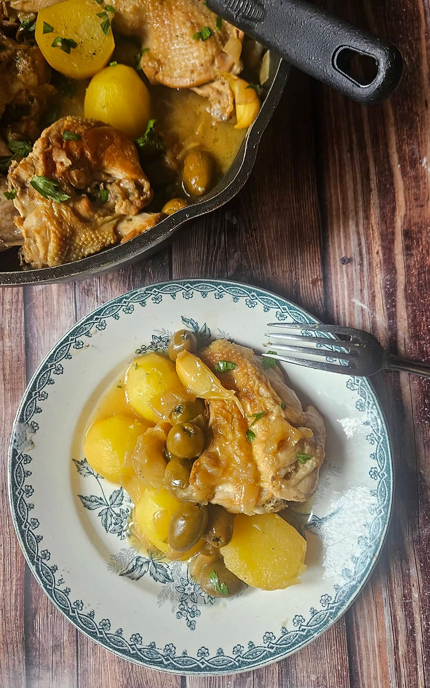Poulet aux olives vertes