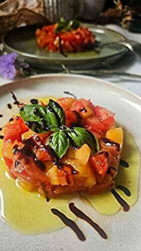Tartare de tomates & melon rôti
