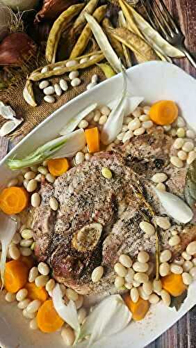Rouelle de porc au four & haricots Coco de Paimpol