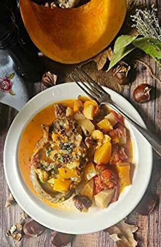 Osso buco d'automne au potiron, panais et orange
