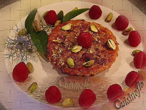 Clafoutis framboises pistaches !!!