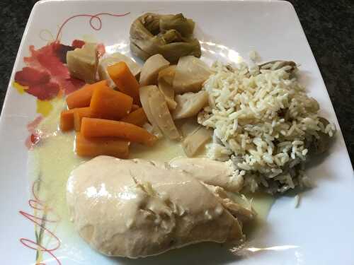 La Poule au riz sauce poulette - Cuisiner à ma façon