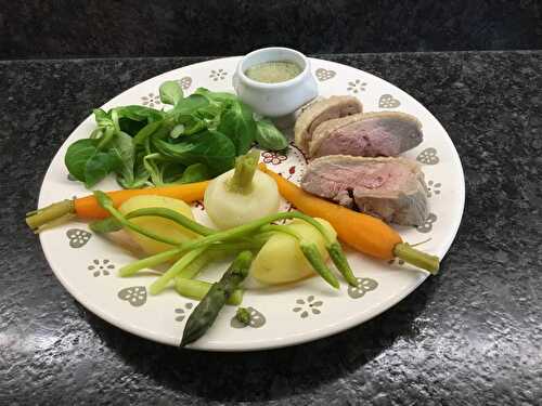 Pot au feu de magret de canard sauce aux herbes - Cuisiner à ma façon