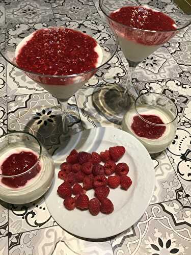 2💚💙💜PANNA COTTA MIEL FRAMBOISES (revisitée)