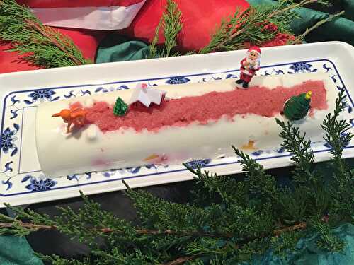 3💚💙💜 BÛCHE ENNEIGÉE AUX FRUITS (de Mymie)p