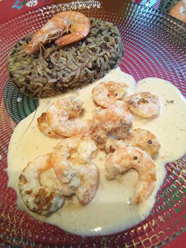 6💚5💙1💜CREVETTES  COCO RIZ MÉLANGÉ (de Mymie)
