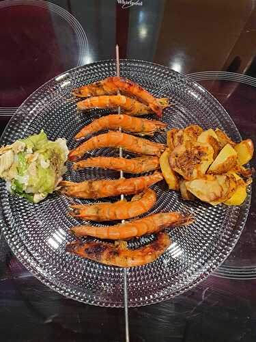 7💚5💙💜BROCHETTES DE GAMBAS (de Mymie)