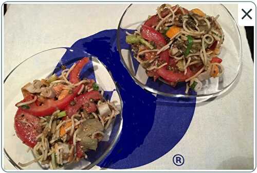 9💚7💙2💜SALADE DE SPAGHETTIS COMPLÈTES (de Mymie)