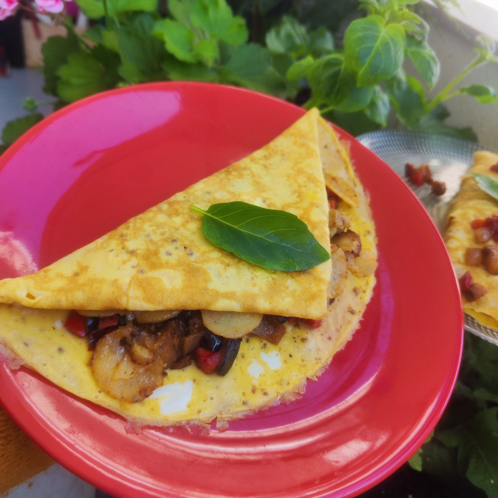 OMELETTE FINE ANISÉE AUX PETITS LÉGUMES 