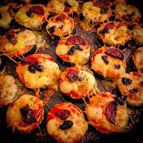 Mini-Pizzas sans pâte - Courgette 3 Fromages Chorizo - sans gluten