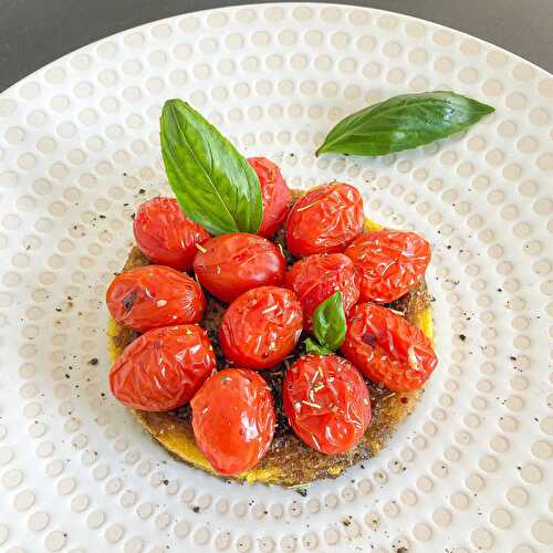 Tartelettes Polenta Tomates Cerises sans gluten