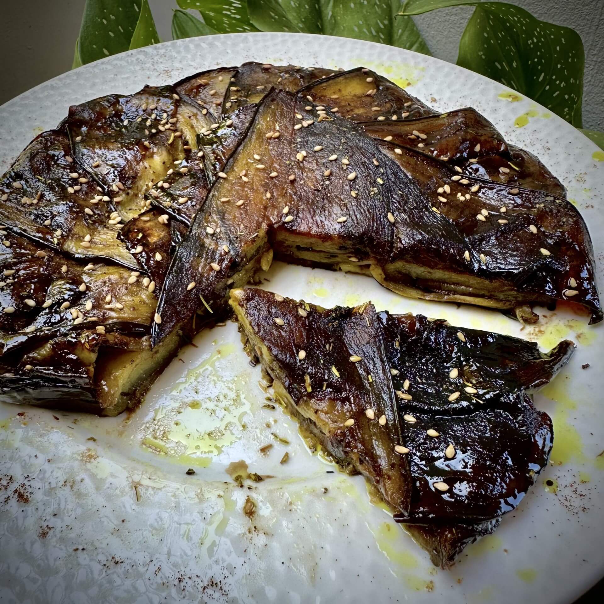 Tatin d'Aubergines sans gluten (avec ou sans pâte)