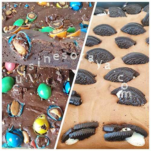 Brownie Oreo ou M&M's au fromage blanc (sans beurre)