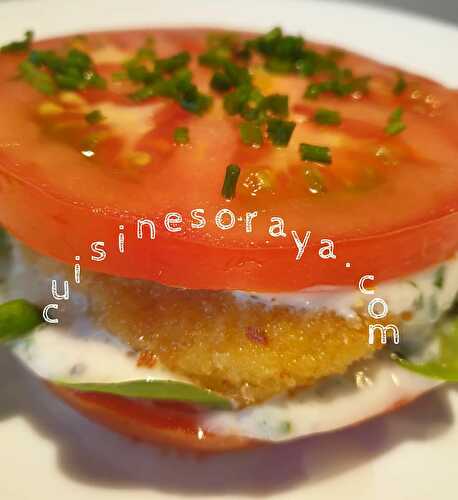 Burger de tomate mozza panées