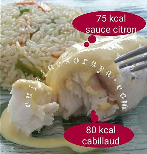 Cabillaud vapeur sauce au citron