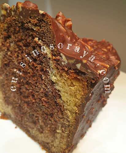 Cake marbré glaçage rocher - cuisinesoraya.com
