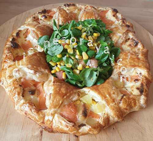 Couronne feuilletée au saumon