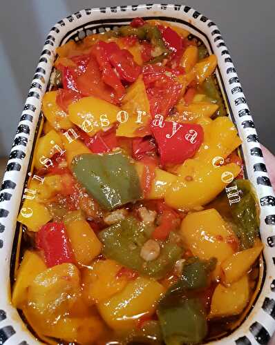 Makbouba - Salade tomates et poivrons confits - cuisinesoraya.com