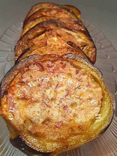 Rondelles d'aubergines farcies