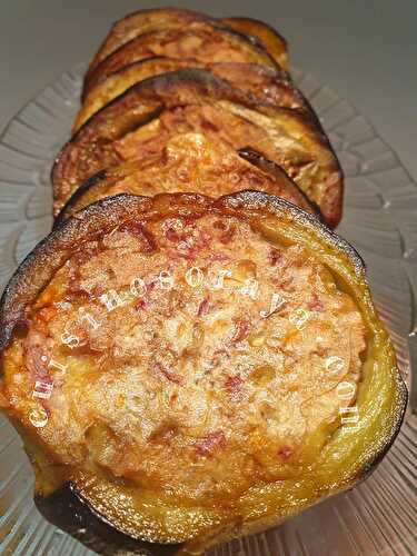 Rondelles d'aubergines farcies