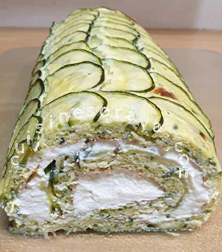 Roulé de courgettes farcies