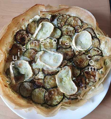 Tarte croustillante aux courgettes et chèvre