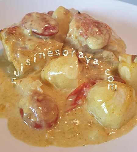 Trio de poissons crémeux au lait de coco et curry