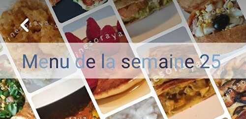 Mon menu de la semaine n°25 (maigrir en calculant mes calories)